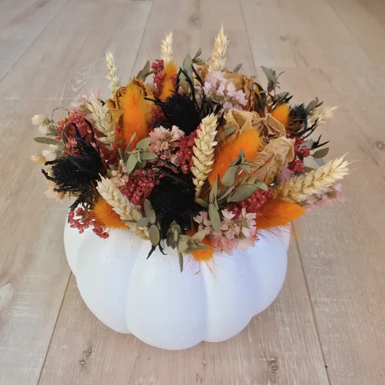 citrouille en fleurs séchées artisanale orange